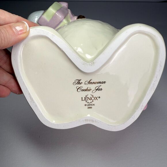 Lenox The Snowman Cookie Jar 2000 Vintage Mint Condit Original Packaging 12 In. - Picture 6 of 15